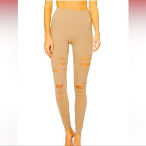 Alo Yoga High Waisted Ripped Warrior Leggings